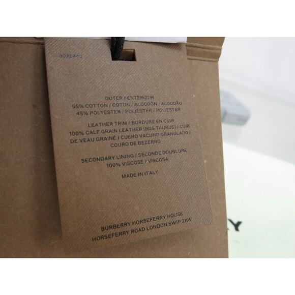 BURBERRY SANDON BEIGE CHECK CANVAS BLACK LEATHER LOGO CARD HOLDER CASE WALLET - Picture 9 of 10